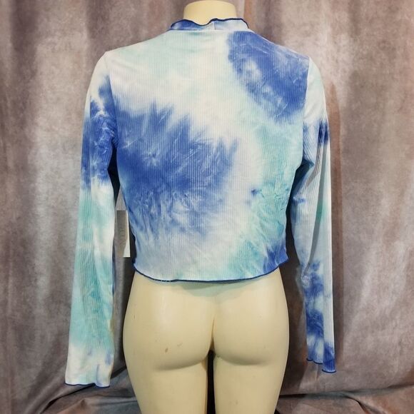 Abound Blue Swirl Cropped Top Size XL - Picture 3 of 6